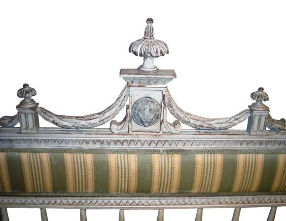 Swedish Neo-classic Style Painted Settee