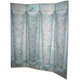 Four Panel Hand-Painted Screen