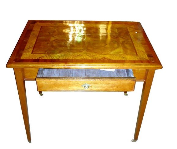 Beautifully Inlaid Table on castors