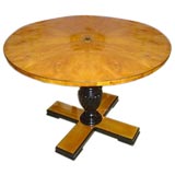 Neo-classic style ebony inlaid table