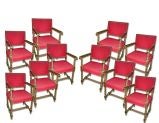 Vintage Set 8 Jacobean-Style Chairs