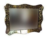 Marbleized Scalloped Mirror