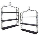 Pair Whimsical Hanging Shelves