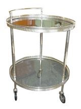 Silver-Plated Tea Cart on castors