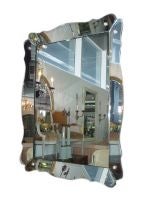 Rectangular Mirror w. Scalloped  Border
