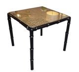 Ebonized Faux-Bamboo Gaming Table