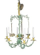 Tole Butterfly Chandelier