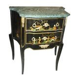 Lacquered Marble-Top Commode