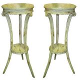 Antique Pair Faux-Painted Neo-classical Style pedestals