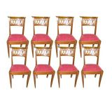 Set 8 dining chairs/side chairs in the neo-classic manner