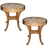 Pair Marble-top Side Tables in the neo-classic manner