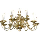 18-Light brass chandelier