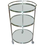 Vintage Three Tiered Chrome Teacart