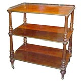 Mahogany Three Tiered Serving Table