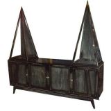 Highly Unusual Ebonized, limed oak sideboard