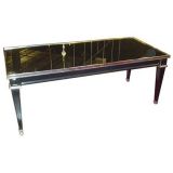 Lacquered Mirrored Coffee table, possibly Jansen