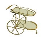 Spectacular Brass Tea Cart