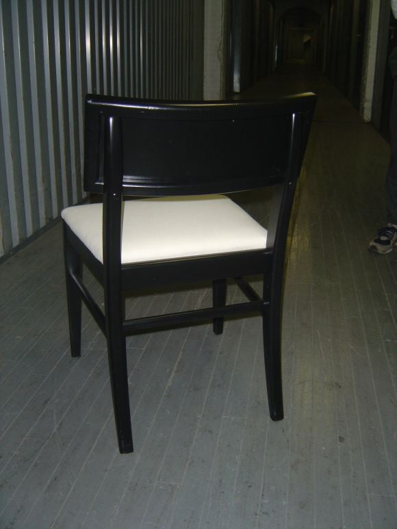 set 8 klismos-style dining chairs