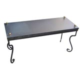 Whimsical Wrought -Iron Coffee Table With Slate Top