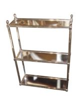 Three-Tiered Silver-Plated Hanging Shelf