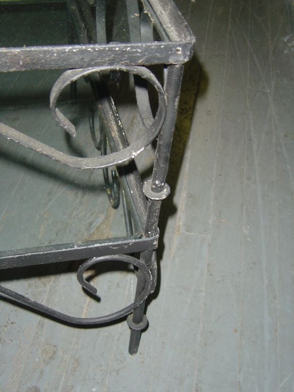 Unusual Two-tiered Wrought-Iron Coffee Table