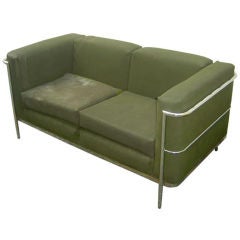 Chrome Art  Deco Sofa