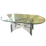 Coffee Table With Sculptural Lucite Base