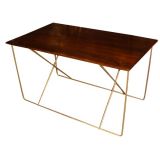 Moderne Coffee Table On X-Stretcher Base