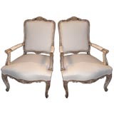 Pair Of Regence-Style Carved Armchairs