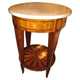 Parquetry, Marble-Top Side Table