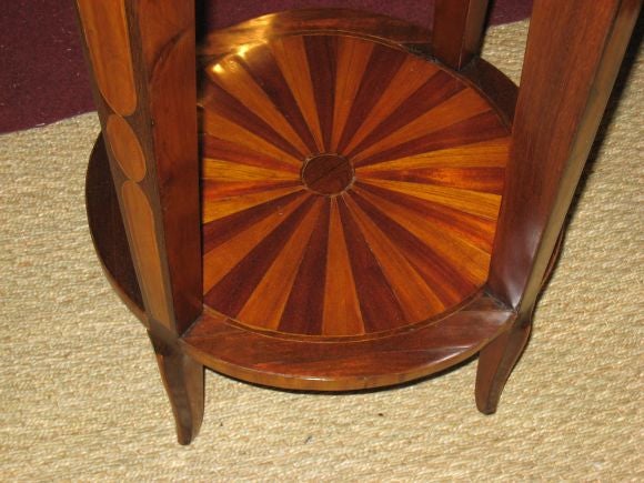 Parquetry, Marble-Top Side Table