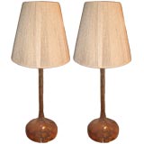 A Whimsical Pair Of Boudoir Lamps With Palm Tree Motif A Whimsical Pair Of Boudoir Lamps With Palm Tree Motif