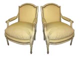 A Pair of Oversized Louis XVI-Style Armchairs
