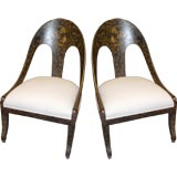 An Exceptional Pair of Chinoiserie Spoonback Chairs