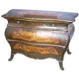 Hand-Decorated Venetian Bombe Commode