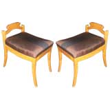 Pair Biedermeier-Style Benches