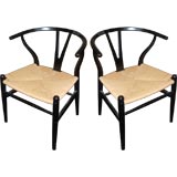 A Pair of Hans Wegner "Wishbone" Chairs