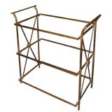 Three Tiered Brass Tea Cart