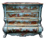 Painted Bombe Commode
