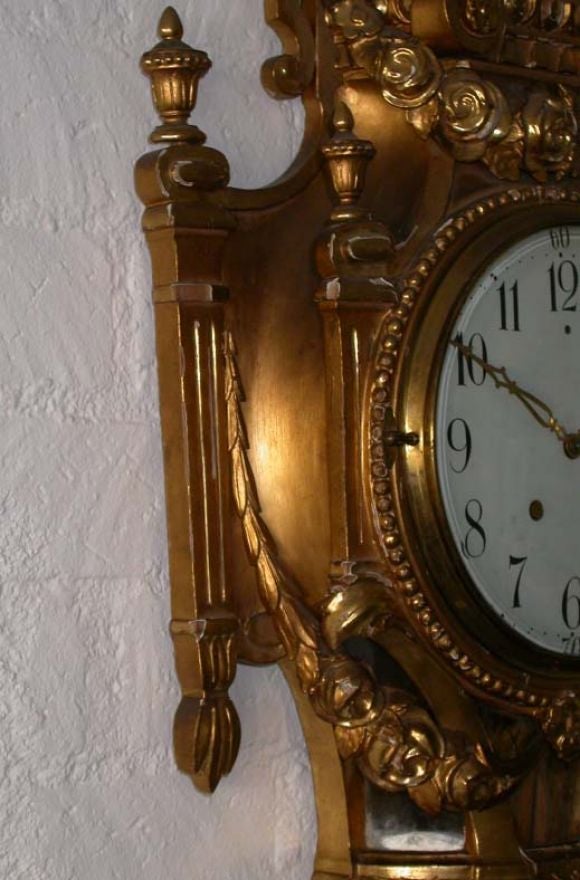 Carved Cartel Wall Clock