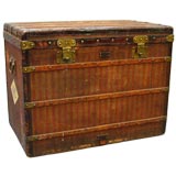 Early Louis Vuitton Striped Canvas Trunk