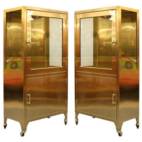 Pair of Stainless Steel Cabinets