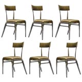 Six Neo-Classical Cast Aluminum Dining Chairs