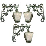 Vintage 3 Spanish Revival Hand Wrought Wall Lamps