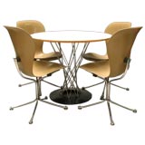 Vintage Isamu Noguchi Cyclone Table with Four Ion Chairs