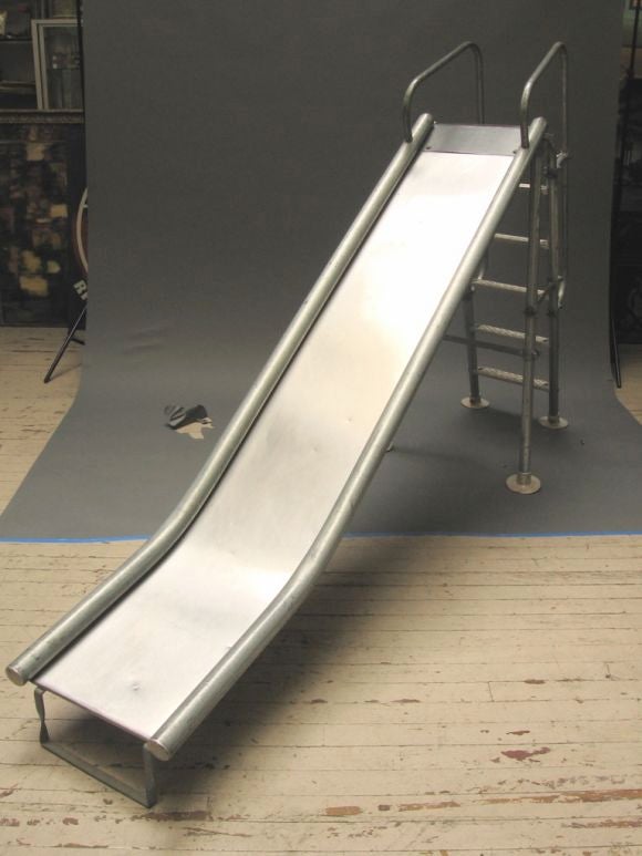 Mid-20th Century Galvanized Steel and Aluminum, Playground Slide