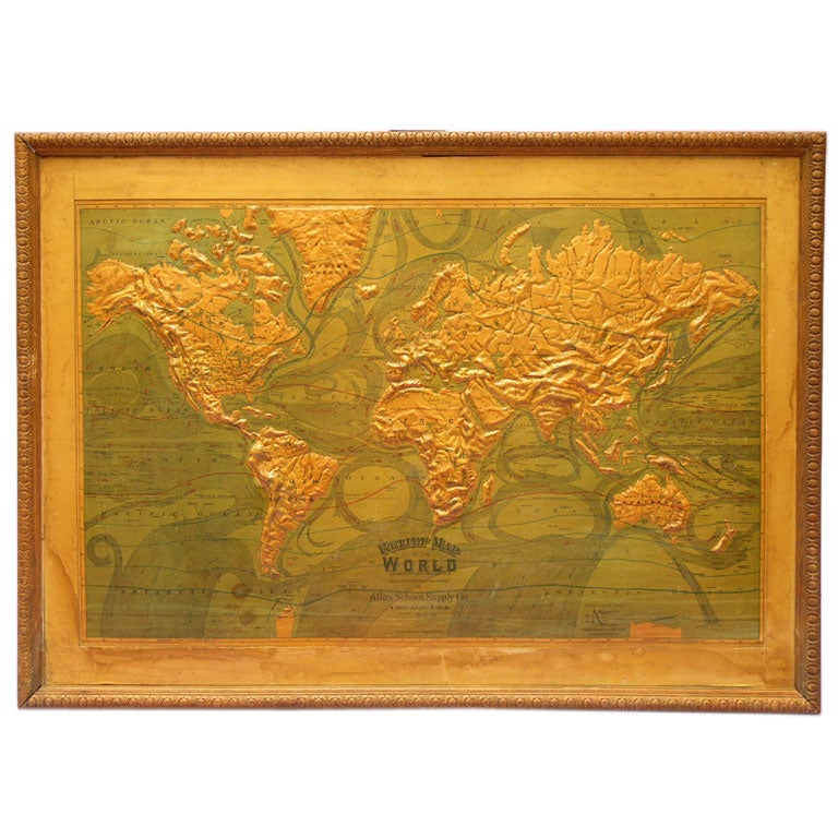 Papier Mache' Relief Map of the World