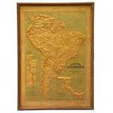 Papier Mache' Relief Map of South America
