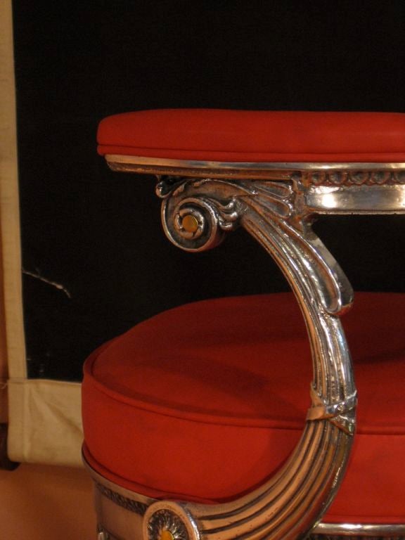 Aluminum Pair of Dorothy Draper Arm Chairs