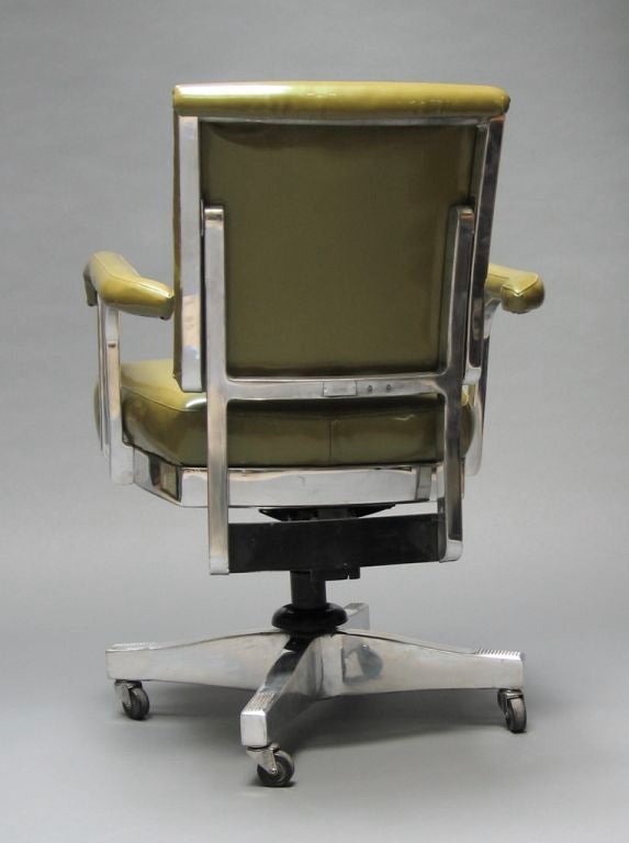 Aluminum Deluxe Pre-War General Fireproofing Desk Chair